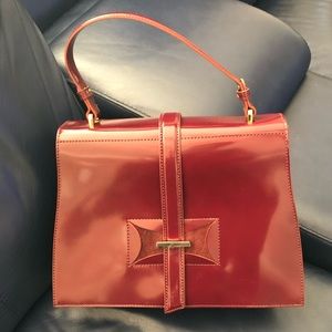 Iacucci Red leather satchel handbag